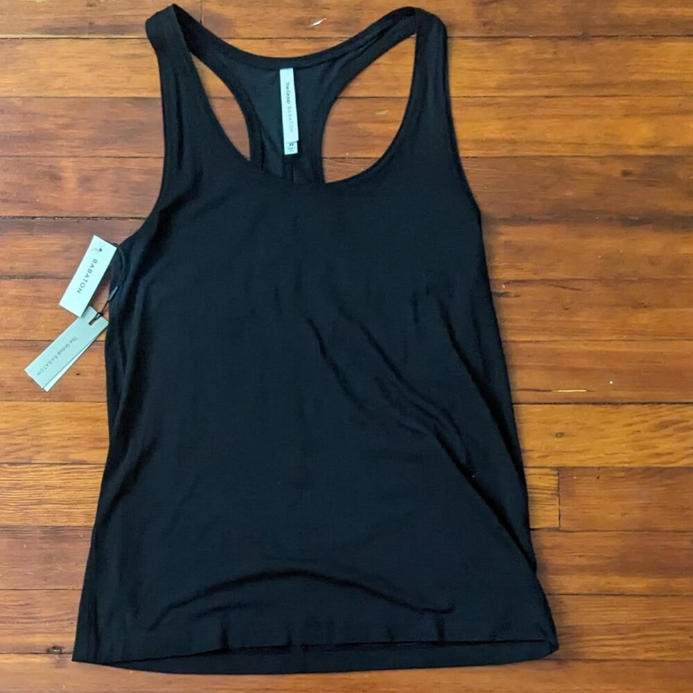 Aritzia Babaton Black Racer Back Tank Top Size XS